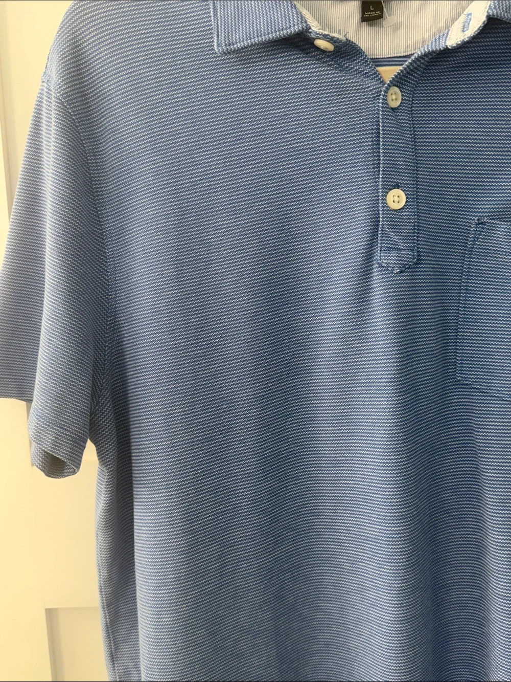 Banana Republic Short-Sleeve Striped Polo with Chest Pocket